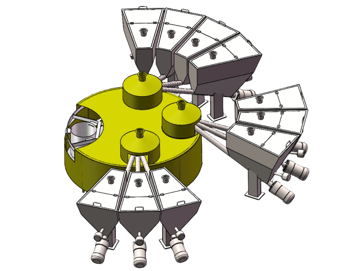 semi automatic chemical weighing and batching machine